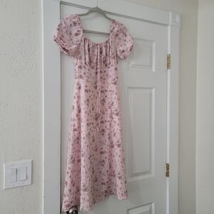 Pink Floral dress, xs